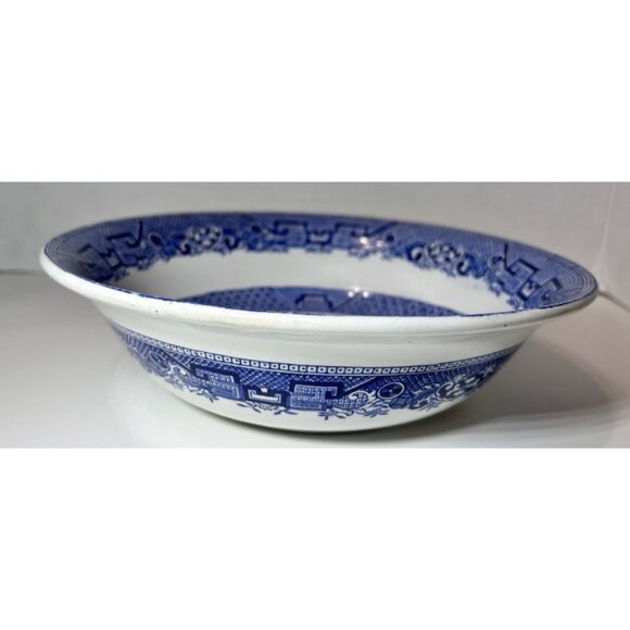 Ridgway & Co Semi China Blue Willow Bowl 1937 8.5" - Picture 3 of 7